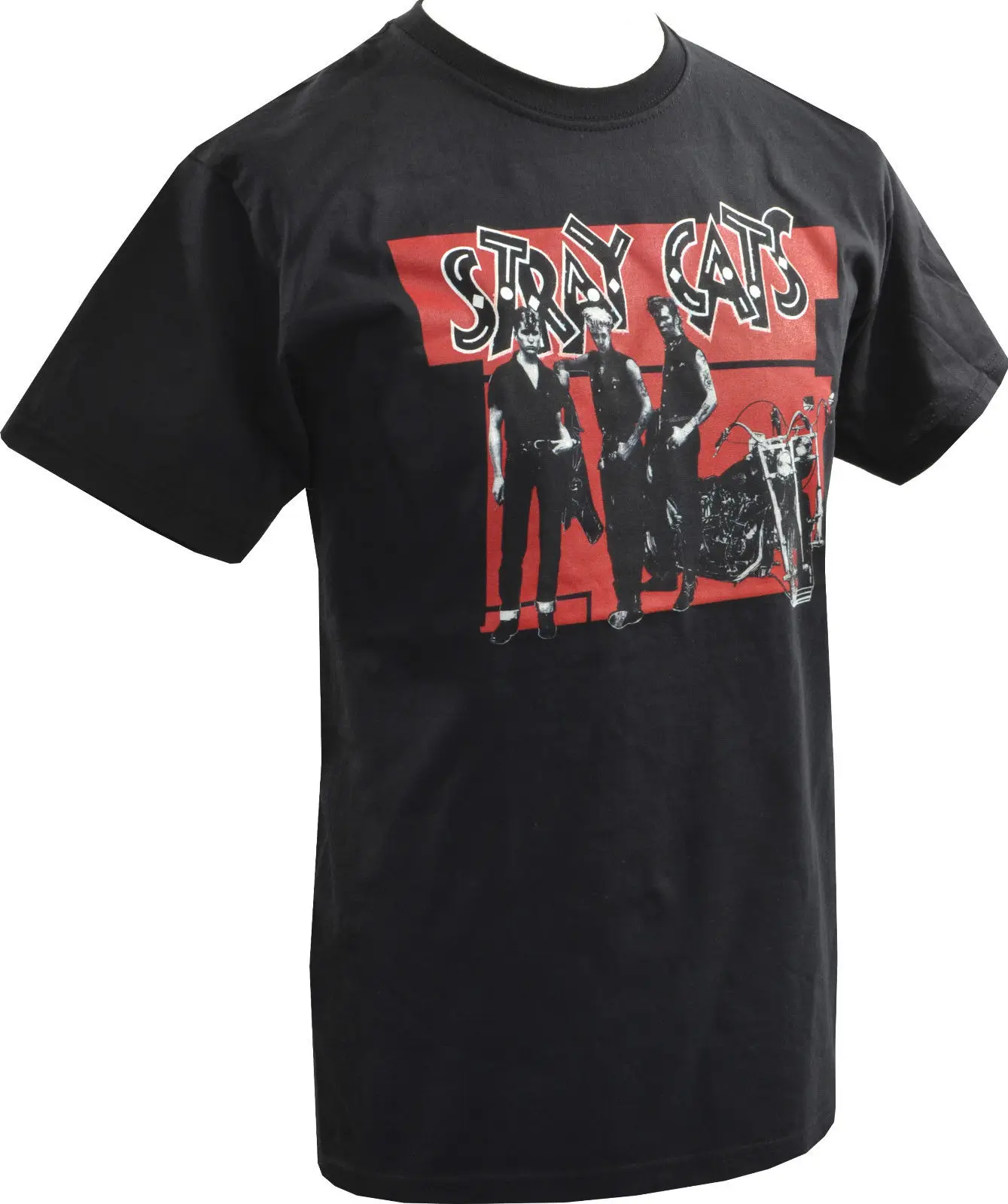 MENS BLACK T-SHIRT STRAY CATS ROCKABILLY BRIAN SETZER ROCK &amp ROLL SLIM JIM S-3XL High Quality Casual Printing Tee shirts | Мужская