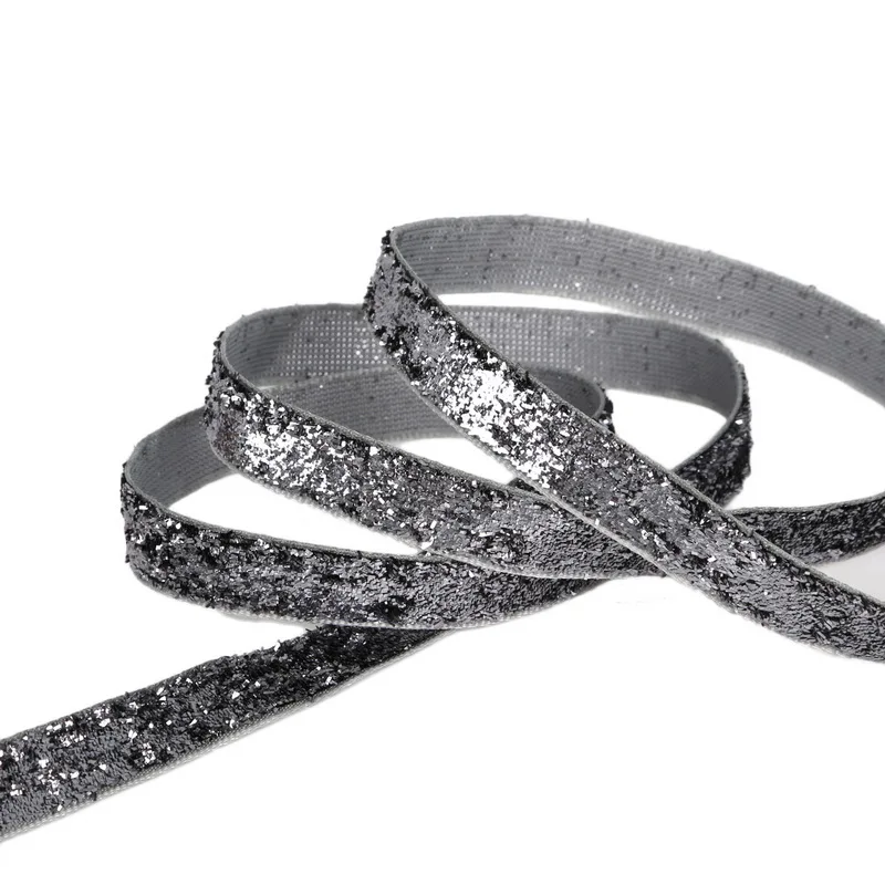 Dark Grey 5 ярдов 10 мм(3/") блестящая бархатная лента многоцветная кружевная лента для рукоделия/шитья ручной работы для свадебных вечеринок - Цвет: Dark Grey