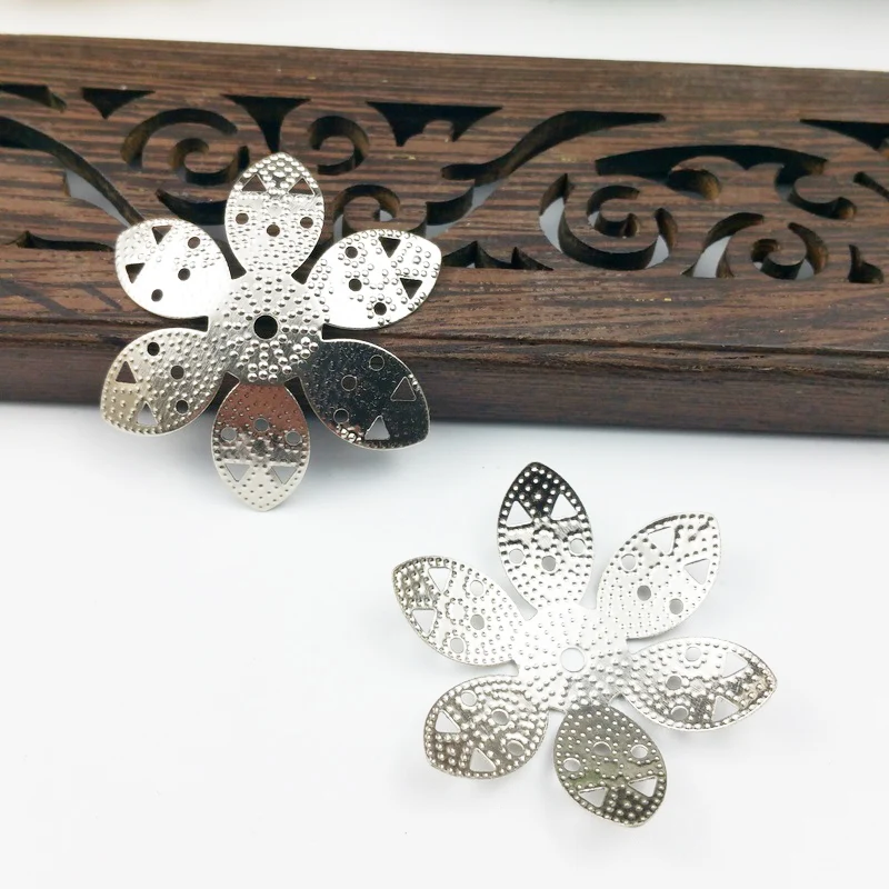 20 шт. 32 мм филигранные цветочные обертки металлические подвески для украшение