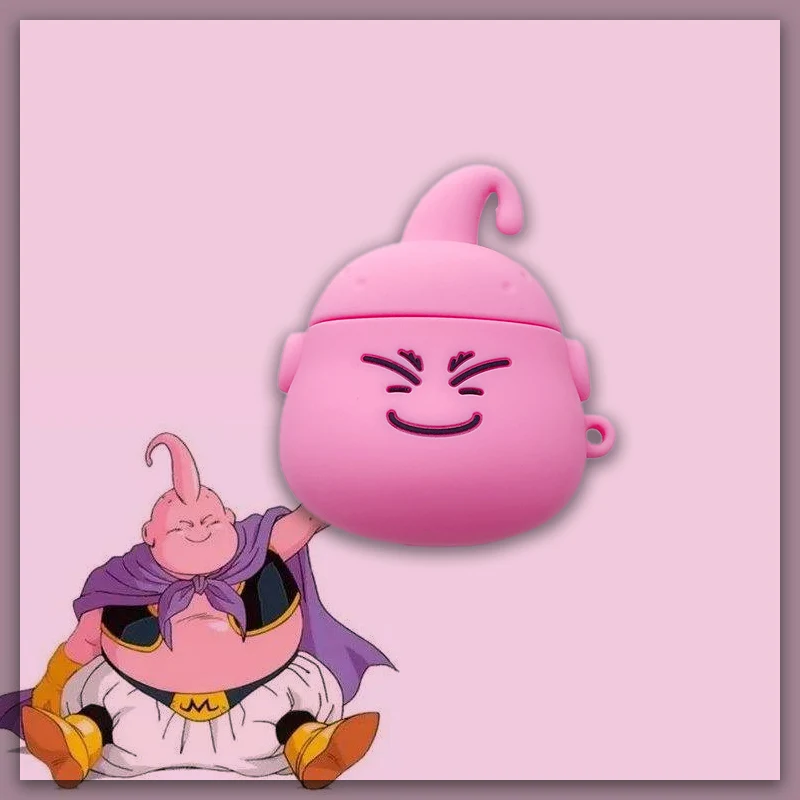 Airpods 1 2 милый японский мультфильм Dragon Ball Majin Buu наушники силиконовый чехол для Apple беспроводной Bluetooth гарнитура Чехлы Funda