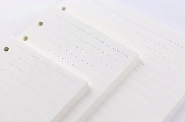 A5/A6 черная и Wahite спираль блокнот наполнитель бумага для Filofax Диарио планировщик внутренние страницы сменного переплета книжная бумага