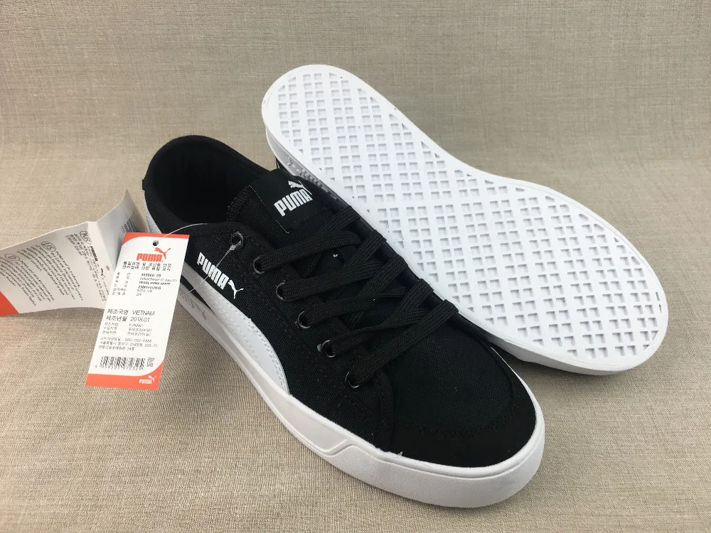 Бесплатная доставка 2018 ретро черно белые мужские Puma открытой улыбкой