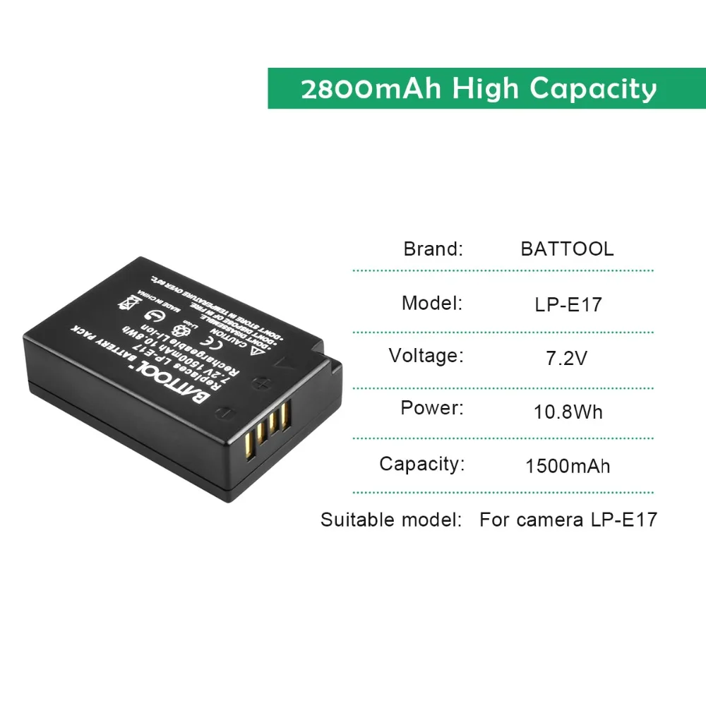Batcool для Canon 1500mAh 7 2 V LP-E17 LPE17 LP E17 батарея + LCD двойное зарядное устройство EOS M3 M5 750D 760D