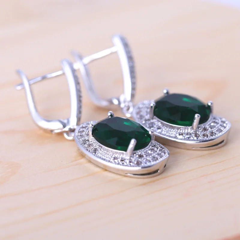 Ayowei серебряные слитки зеленые для женщин серьги ожерелье кулон кольца Ювелирные