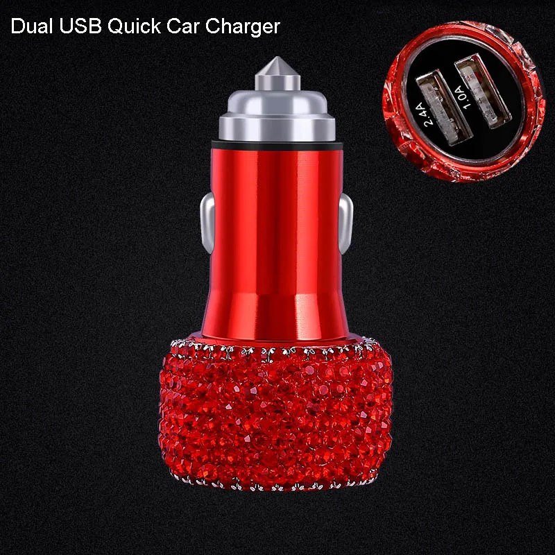 Bling Crystal 3 в 1 кабель для зарядного устройства двойной зарядное устройство usb