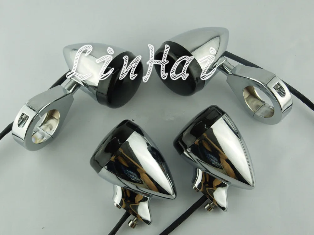 4х Хром передний и задний мотоциксветильник светодиодный указатель поворота 41 мм