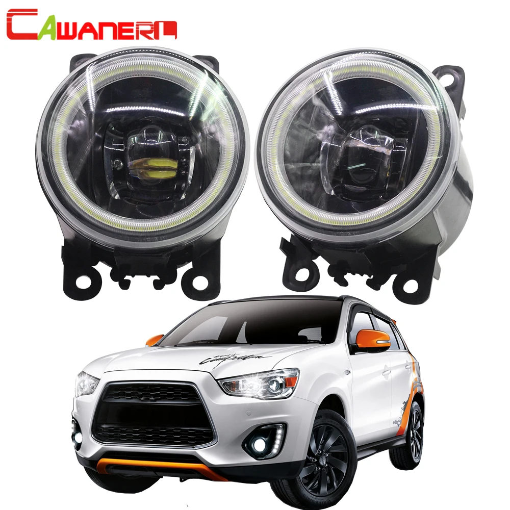 Cawanerl для Mitsubishi ASX 2013 автомобиля 4000LM светодиодный светильник H11 туман светильник Ангел глаз DRL Дневной светильник 12V 2 шт