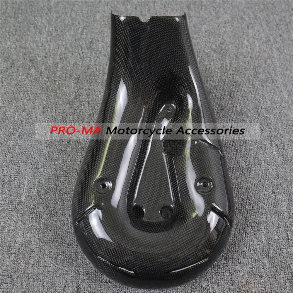 Выхлопная Накладка для мотоцикла из углеродного волокна Ducati Panigale 899 1199 гладкая