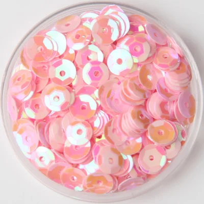

100gram/lot 4/6/8/10mm Round Cup Pink AB Plating Sequins for Crafts Scrapbook & Sewing Accessories Garment DIY