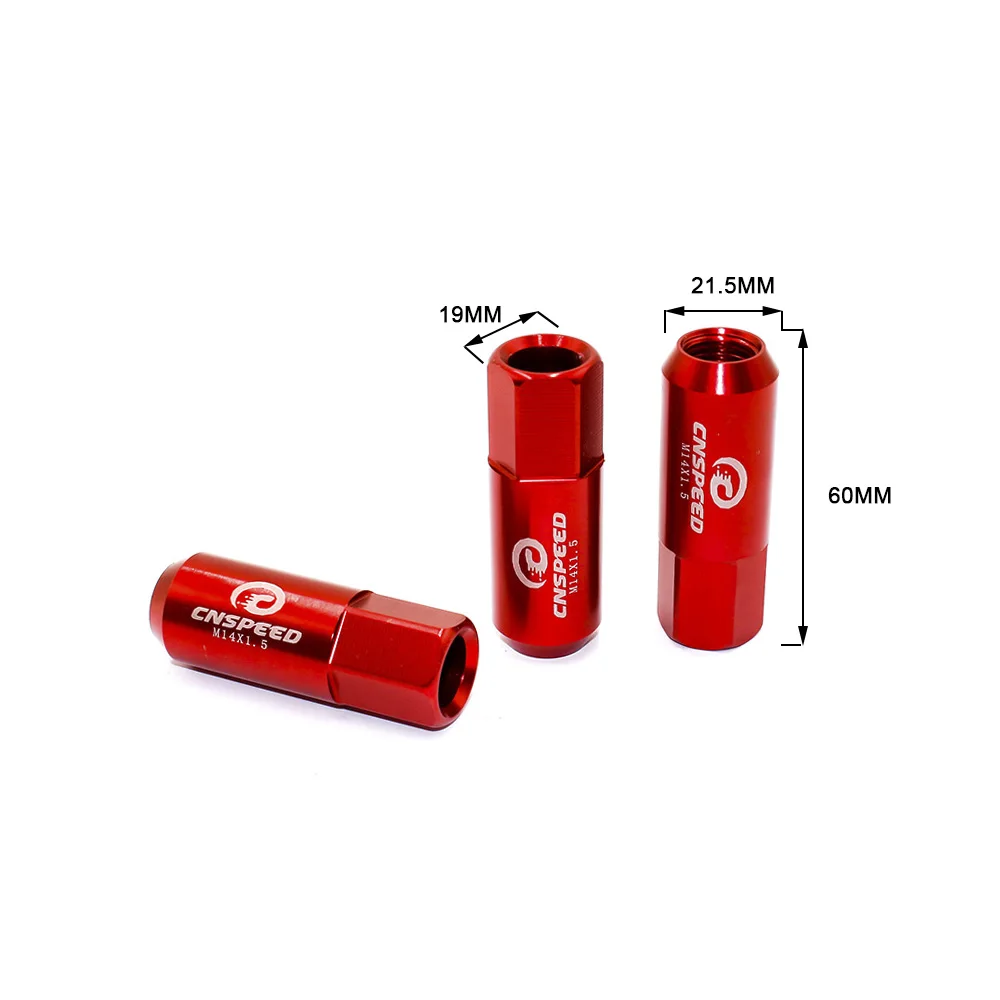 CNSPEED 60 мм M14* 1,5 колеса орехи 20 шт. Гонки Луг Колесные гайки винт/алюминиевая Зажимная гайка M14X1.5