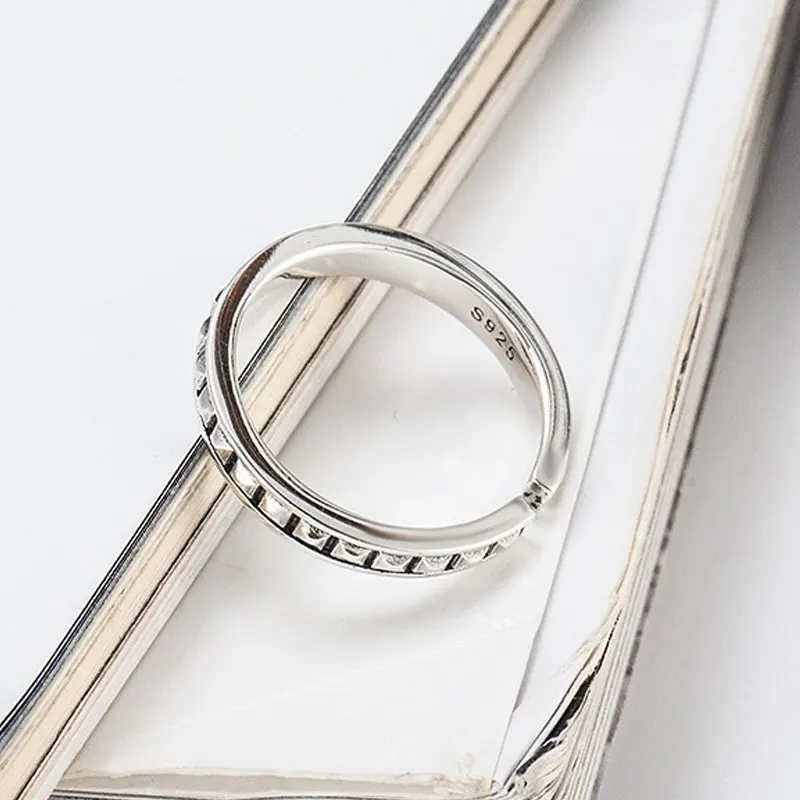 Женское кольцо MOLIAM винтажное регулируемое квадратное из серебра 925 пробы с