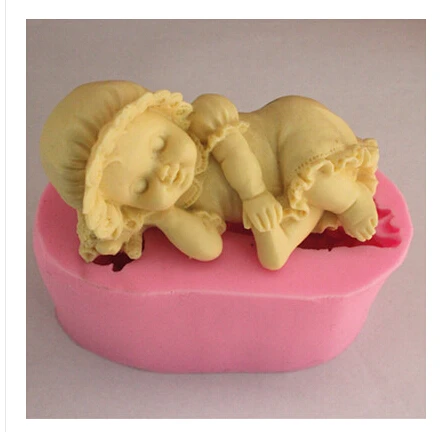 100% пищевое сырье Спящий ребенок/шапочка силиконовая форма для мыла мягкая новая