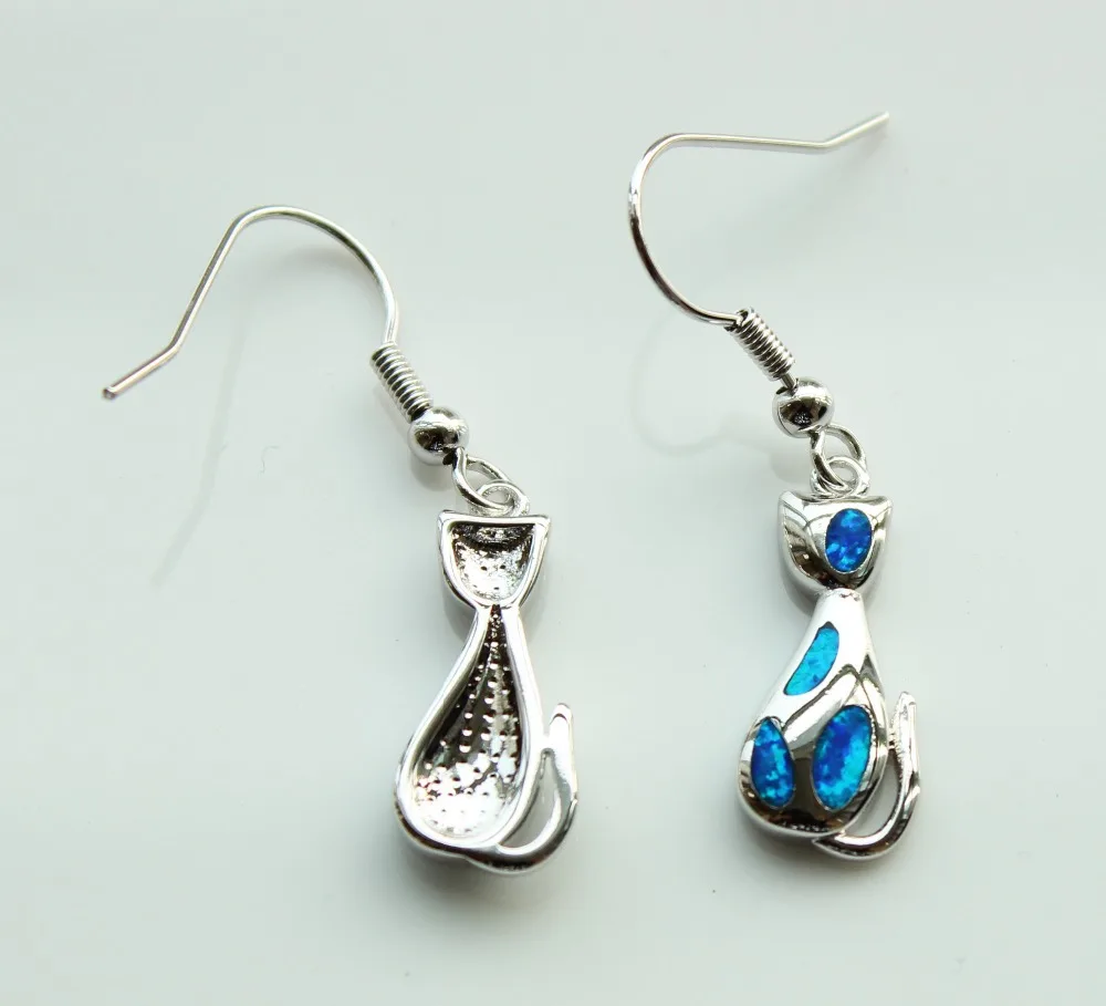 Женские серьги с опаловым покрытием белый/синий цвет|earring jewelry display|earrings appleearring