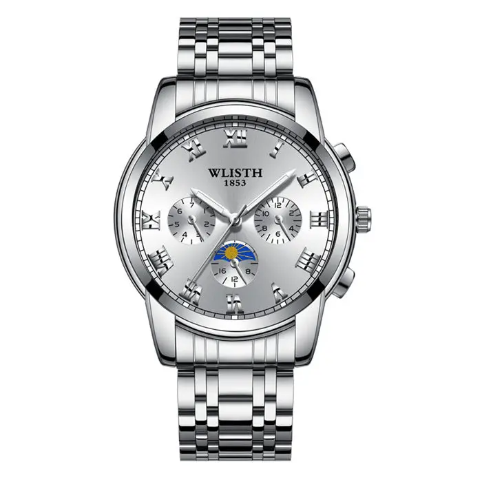 2 WLISTH relogio masculino мужские водонепроницаемые модные часы мужские кварцевые наручные часы люксовый бренд часы - Цвет: 2