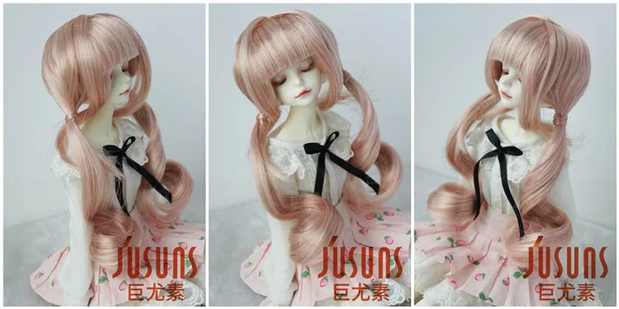 JD186, 1/6, 1/4, 1/3, красивые кукольные парики с двойной пони, BJD, размер 6-7 дюймов, 7-8 дюймов, 8-9 дюймов, модный кукольный парик, парики YOSD MSD SD, распродажа