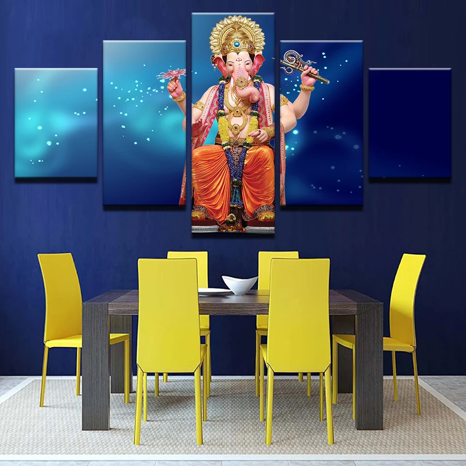 Настенная Картина на холсте слон модульные картины декор для гостиной 5 шт. HD