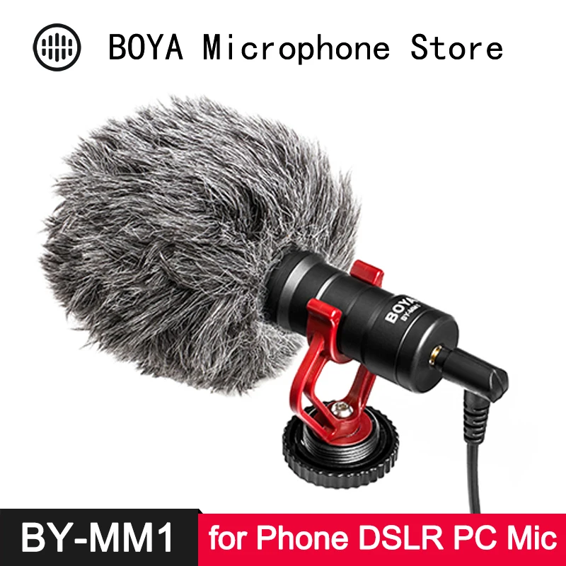 BOYA Cardioid компактный универсальный телефонный микрофон для смартфона DSLR камера видеокамера аудио рекордер ПК аудио видео запись
