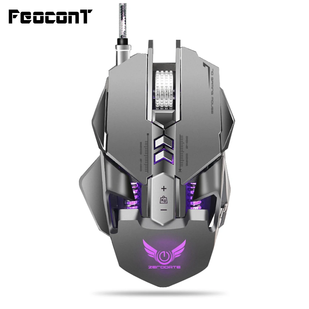 Проводная игровая мышь, 3200 dpi, USB, профессиональная игровая Механическая мышь, 7 клавиш, программирование макросъемки, Игровые Мыши для ПК, игры