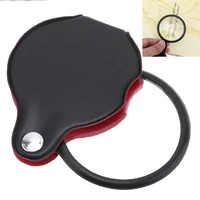 8x mini collapsible magnifier portable magnifying glass foldable pocket optical lens tool with cortical protective cover
