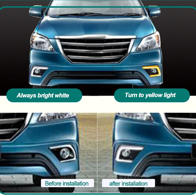 Hlxg DRL для Toyota INNOVA 2013 2014 2015 автомобильный стиль дневные ходовые огни Светодиодный