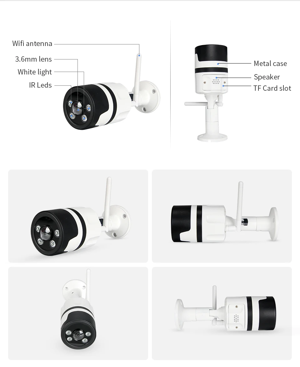 SECTEC Wifi уличная ip-камера 1080P 720P Водонепроницаемая беспроводная камера безопасности двухсторонняя аудио камера ночного видения P2P цилиндрическая CCTV камера