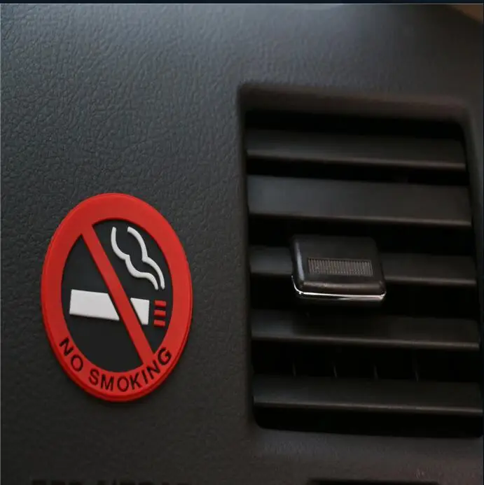 5 шт. не курить наклейки для автомобиля Стайлинг допускается Круглый красный