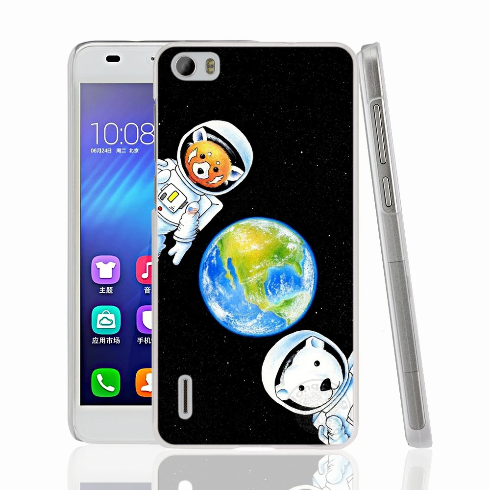 HAMEINUO чехол для сотового телефона с изображением космоса Луны huawei honor 3C 4A 4X 4C 5X 6 7 8 Y3