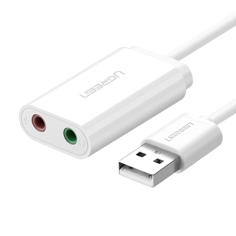 Ugreen Звуковая карта Внешний 3.5 мм USB адаптер USB для микрофона Динамик аудио Интерфейс для PS4 PRO USB компьютера звуковая карты