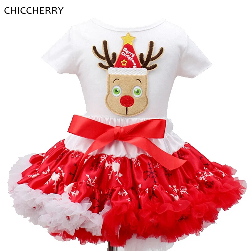 2017 олени Аппликация детская одежда для Рождество Хлопок Дети Топ и Снежинка