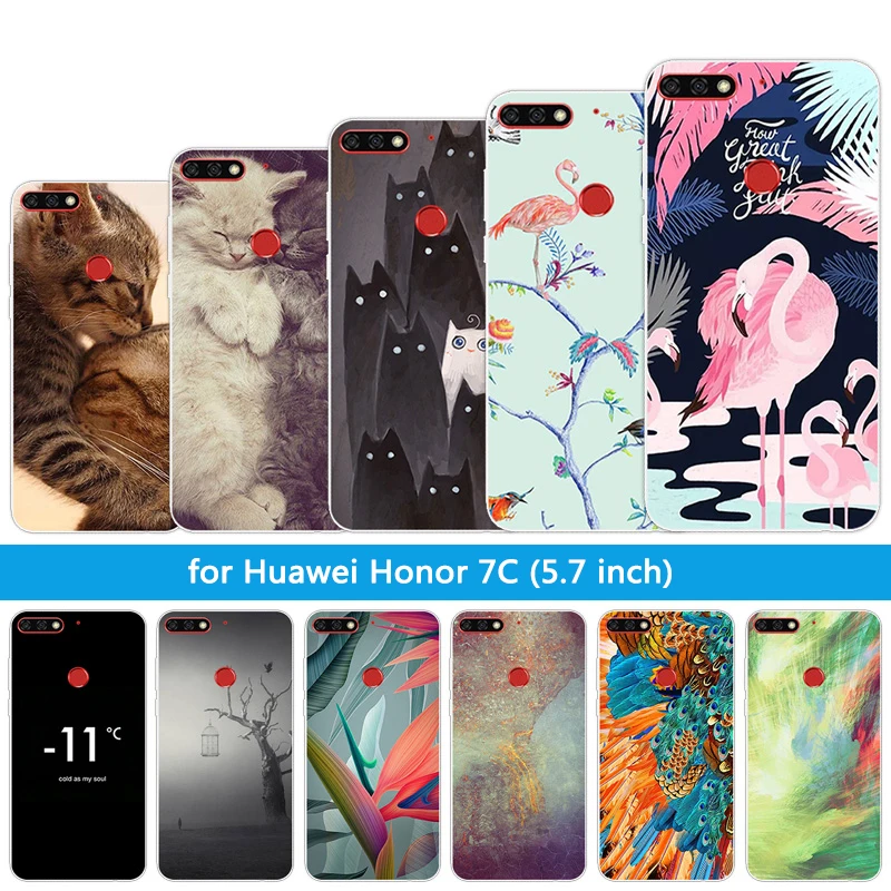 Для Huawei Honor 7C Aum L41 Ультратонкий чехол для телефона прозрачный край мягкий TPU 5 7