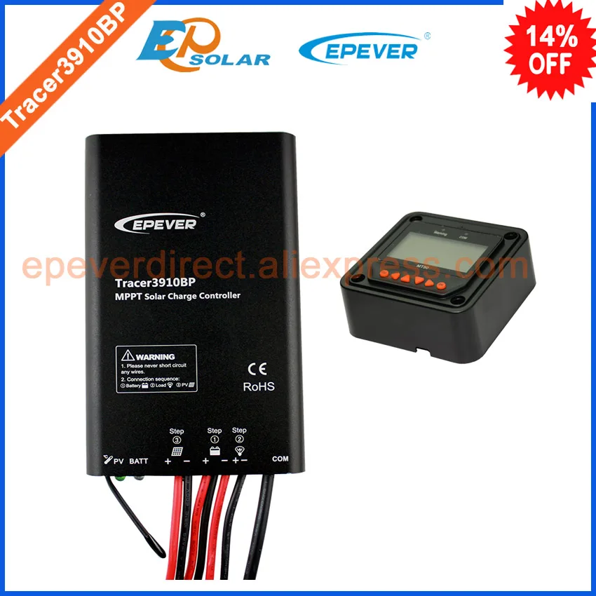 Mppt 15A 15amp EPSolar 12В 24В EPEVER контроллер слежения на солнечной батарее Tracer3910BP + MT50