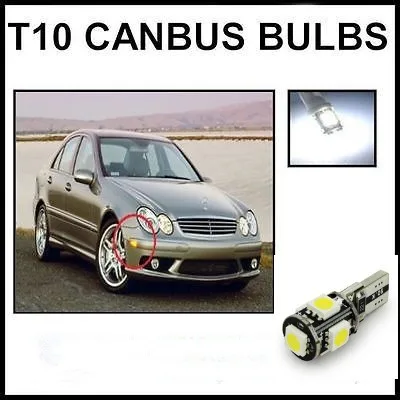 

Белые светодиодные Угловые лампы для бампера-без ошибок-5 SMD для Mercedes W203