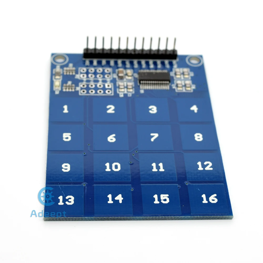Емкостная сенсорная матричная клавиатура Adeept 4*4 для кнопок Raspberry Pi Arduino