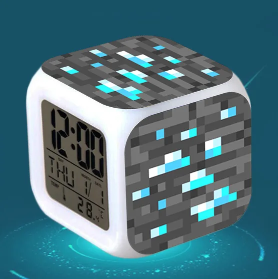 12 Детский будильник Led мультфильм klok изменение цвета reveil стол reloj despertador цифровой будильник Пробуждение светильник - Цвет: 12