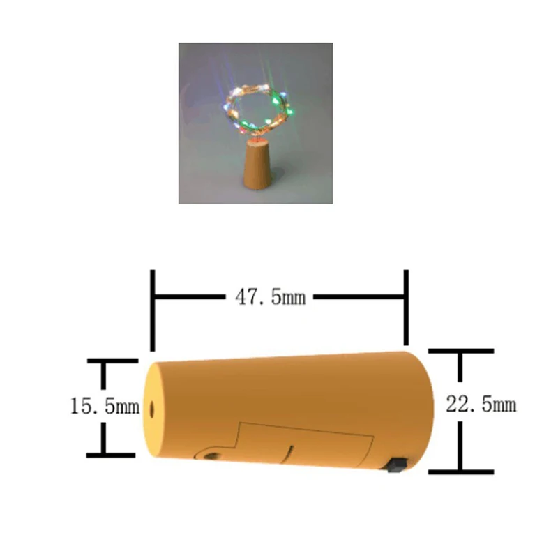2 м 20 LED Медный провод Micro Звездное свет с бутылкой Фиксаторы для Стекло Craft бутылка