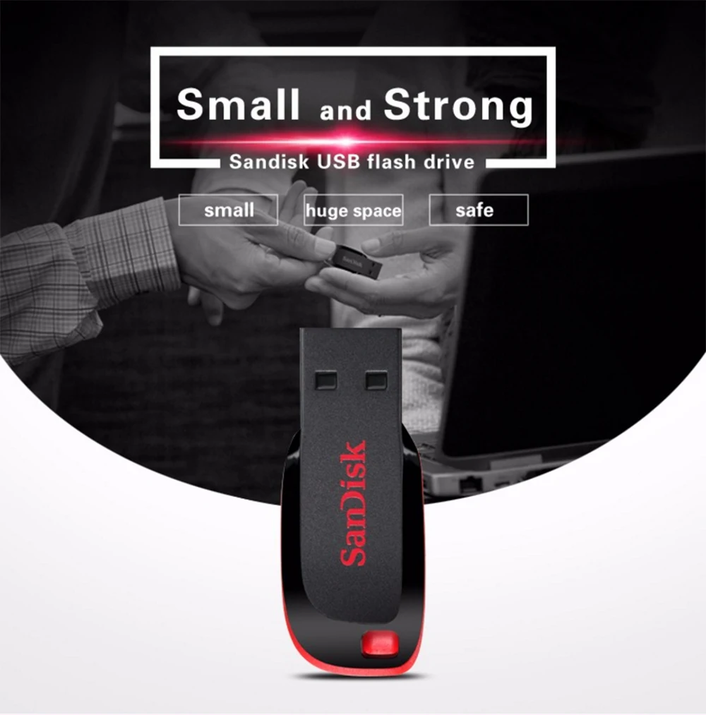 Новинка sandisk USB Flash 8 ГБ 16 ГБ 32 ГБ 64 Гб 128 ГБ CZ50 Cruzer Blade mini Cle USB 2,0 флеш-накопитель диск на ключ Флешка 32 Гб