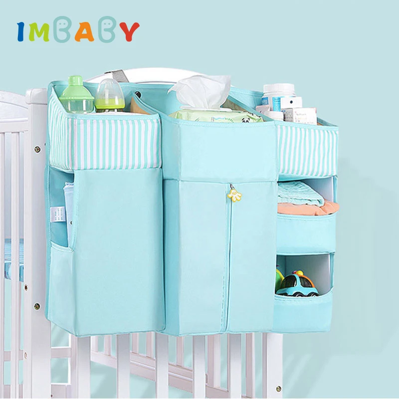 IMBABY многоцелевой органайзер для детской кроватки, подвесная сумка для детской кроватки, сумка для хранения пеленок, набор постельного белья, Товары для малышей