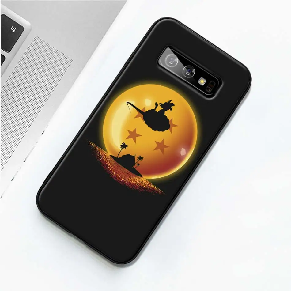 Dragon Ball Z плакат Черный силиконовый чехол для samsung Galaxy S10 S10e S8 S9 плюс S7 A40 A50 A70 Note 8 9 мягкий чехол Coque
