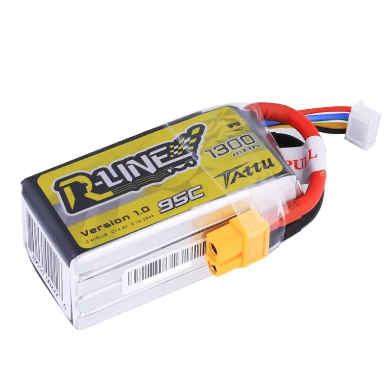 Tattu R-Line 14.8V 1300mAh 95C 4S Lipo Battery with XT60 Plug For DIY FPV Racing Drone Racer Spare Parts High Quality Accs | Игрушки и