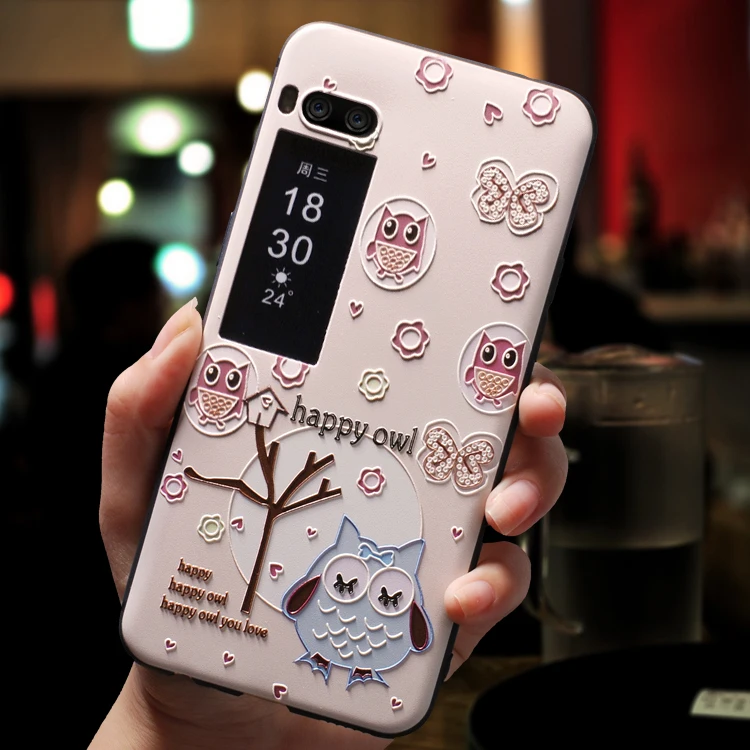 7 Plus unibay для Meizu Pro 7 Plus Silicon Case чехол 5.7 дюймов мягкие В виде ракушки кожного покрова для Meizu pro7 плюс Чехол 3D