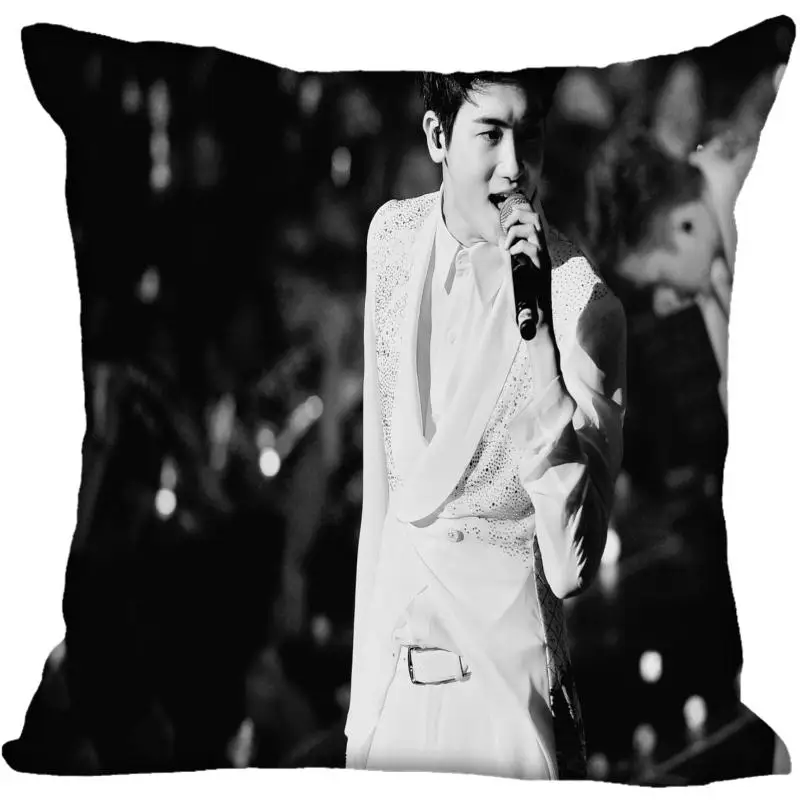 Новые Заказные наволочки Park Hyung Sik, квадратная шелковая наволочка с принтом, домашние декоративные Сатиновые Наволочки на молнии(одна сторона