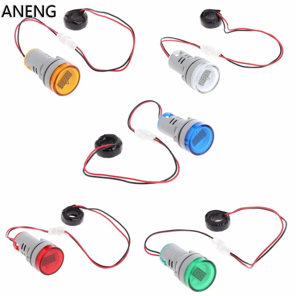 Цифровой амперметр ANENG AC 220 В 0 100A измеритель тока с дисплеем 22 мм|measure current|ac current