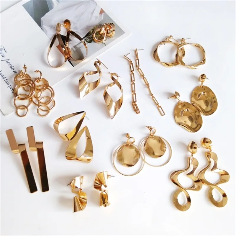 2018 Новая мода Круглый Геометрия Сексуальная Преувеличение серьги творческий