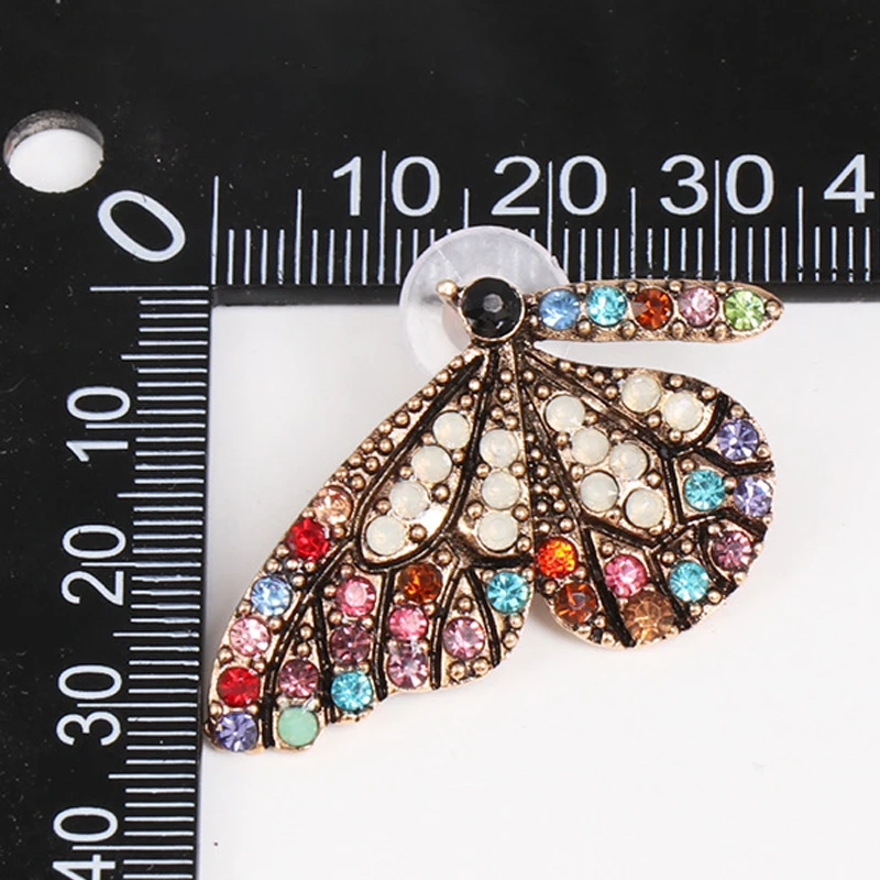 1 пара бежево зеленых висячих крыльев циркония Кристальные цвета серьги гвоздики