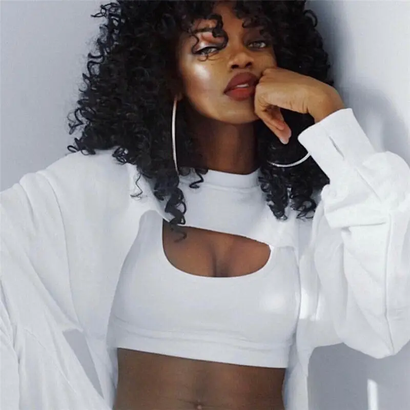 Short Sweatshirts Women Autumn Long Sleeve Black White Sweatshirt Fashion Crop Top Jacket Jumper Pullover Tops | Женская одежда