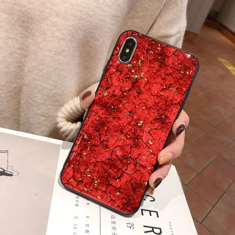 Only Case 4 Роскошные Алмазные мраморные блестящие чехлы для телефонов для iPhone X, XR, XS, MAX, 7, 8, 6s Plus, силиконовый чехол-держатель для iPhone XR, XS - Цвет: Only Case 4
