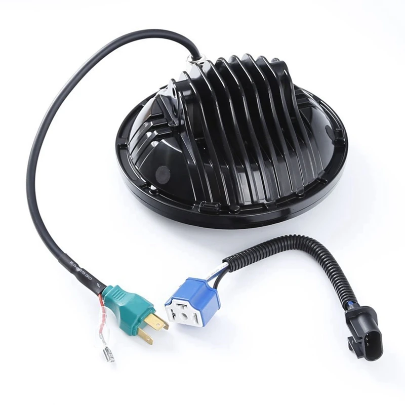 

TNOOG 7" Round LED Projectior Headlight for Wrangler Motorcycle H4 Led Headlamp bulb