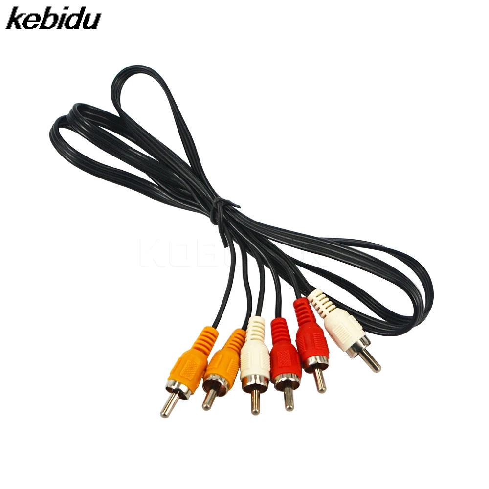 Kebidu черный 3 порта видео игровой коммутатор селектор сплиттер аудиокабель AV RCA