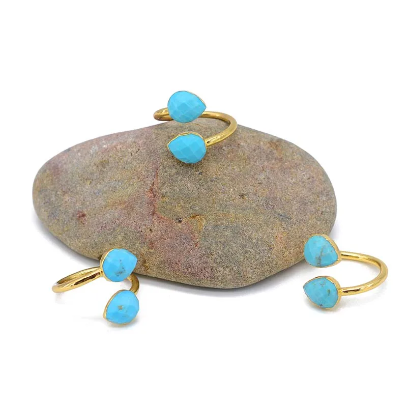 Прямая поставка модное регулируемое кольцо с камнем|Кольца| |