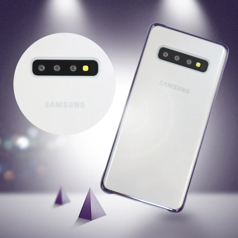100% Оригинальный чехол для Samsung S10 прозрачный Galaxy s10 Plus + S10E жесткий защитный из